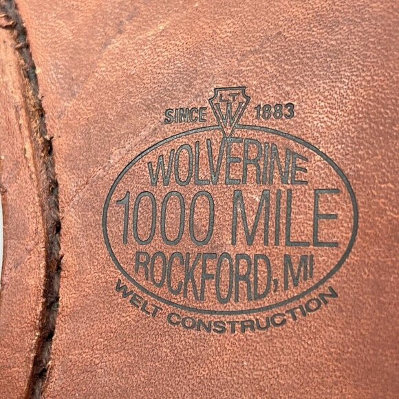 Wolverine Wickham 1000 Mile Wingtip Oxford Dress Shoes Brown Men Size‎ 8D - Picture 7 of 11